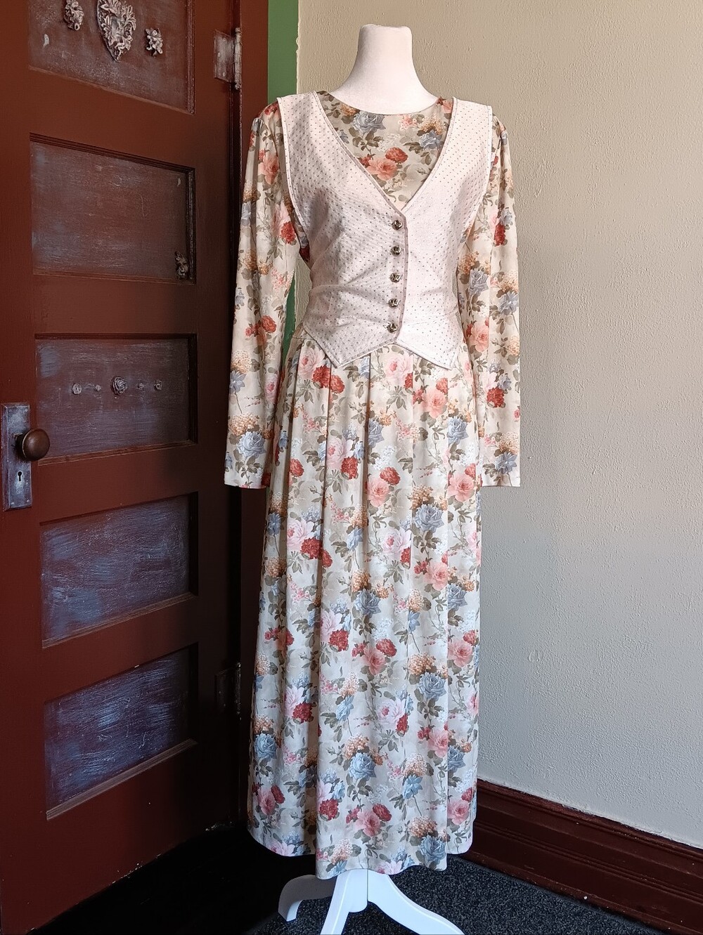 70s Handmade Floral Fairytale Dress, Approx. Sz M, Vintage Whimsical Fairycore - Picture 16 of 16